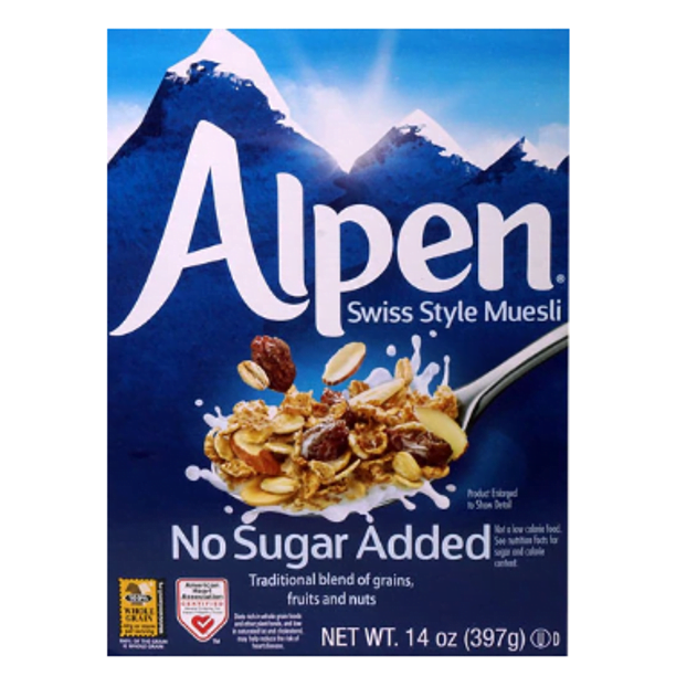 Alpen Cereal, No Sugar Added
