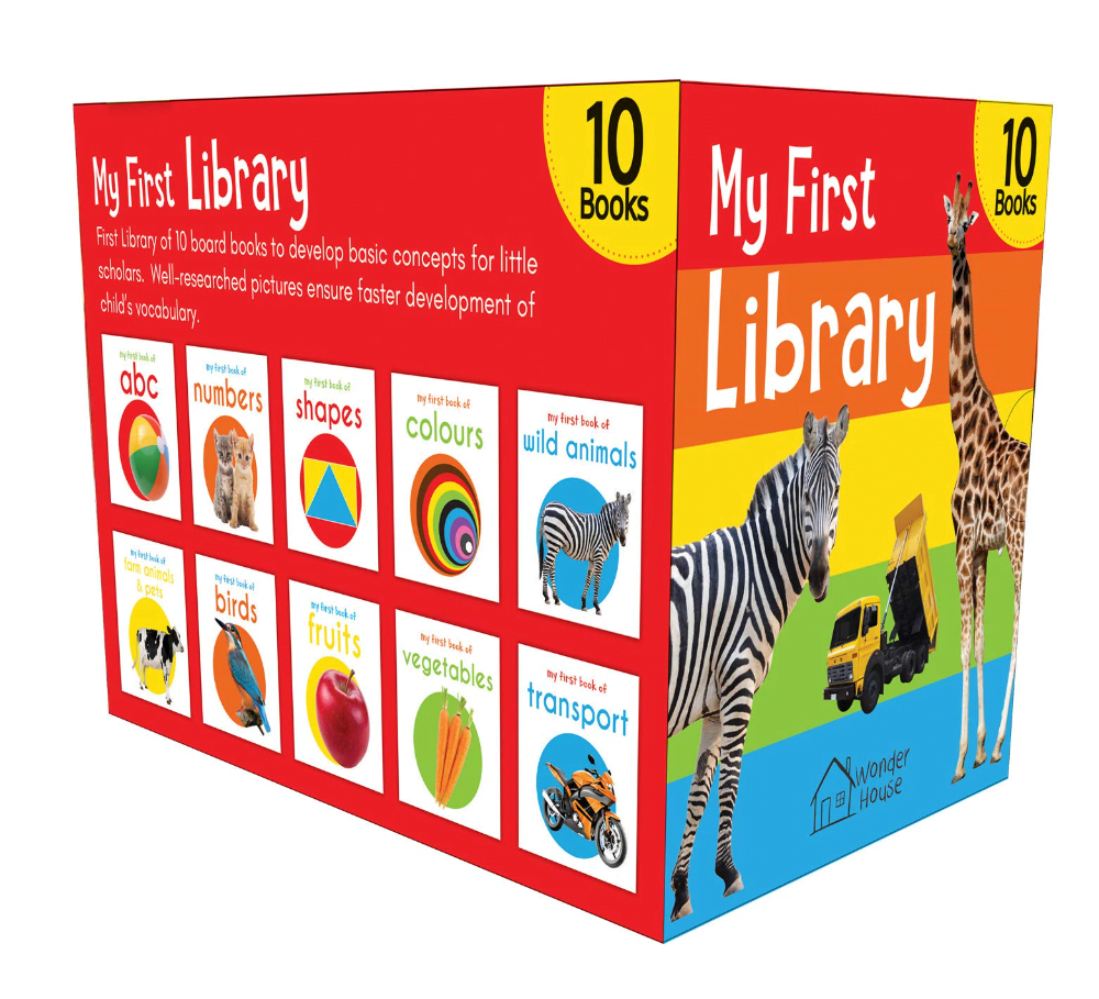 Box Set of 10 Board Books for Kids
