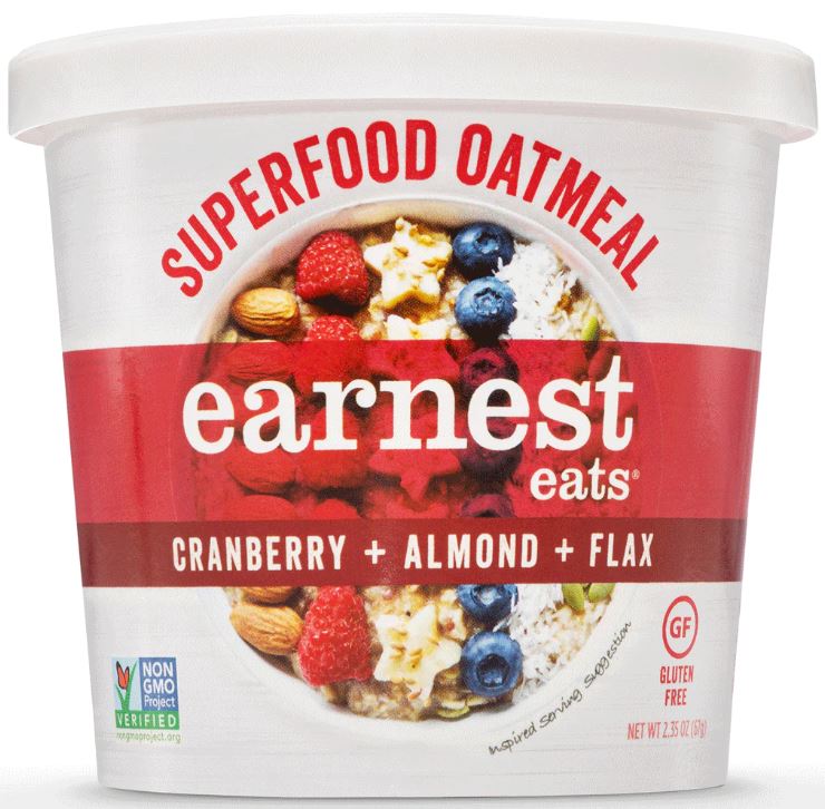 Earnest Eats Superfood Cranberry Flax Oatmeal