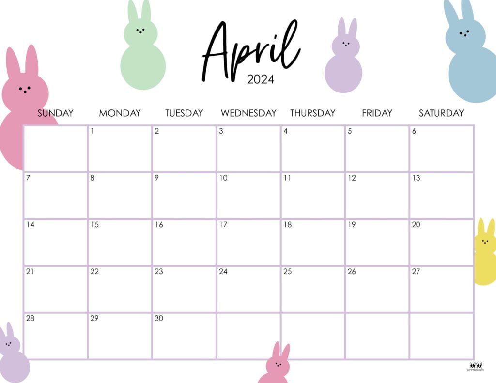 Bunny Designed Calendar 