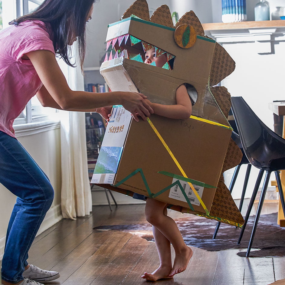 Cardboard Wearable Dinosaur Costume