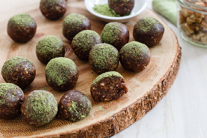 Chocolate Matcha Energy Balls