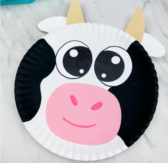 Cute Round Cow with Popping Eyes
