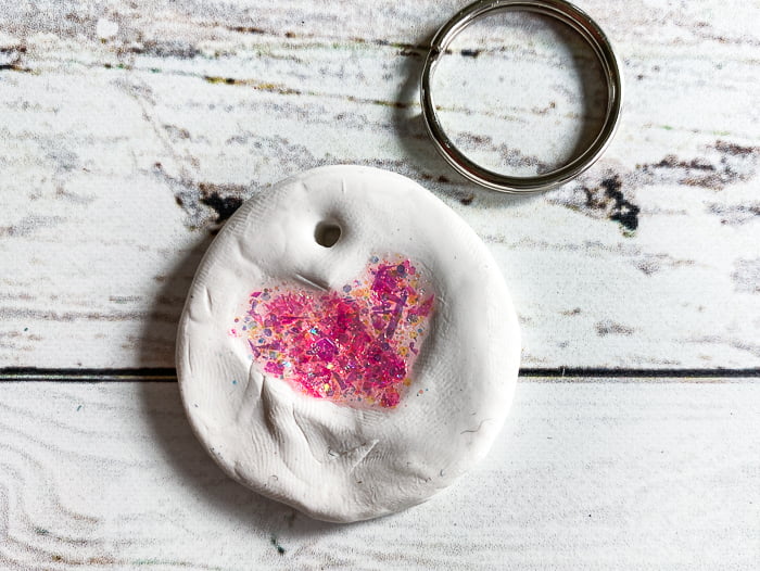 DIY Fingerprint Heart Key Ring