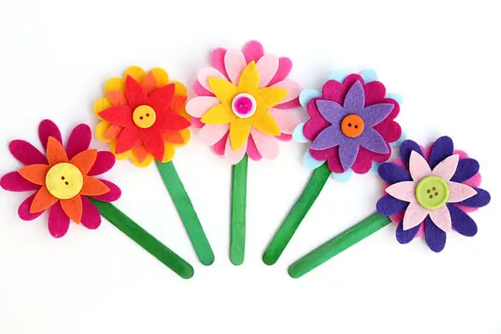 Felt Flower Bookmarks