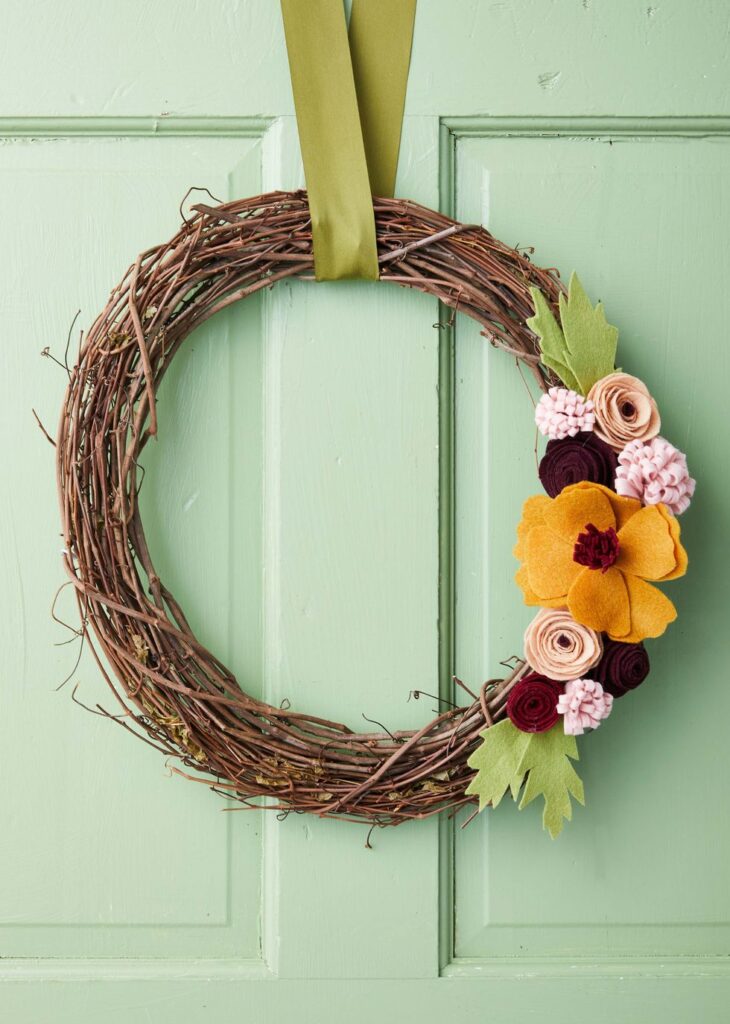 Felt Flower Wreath