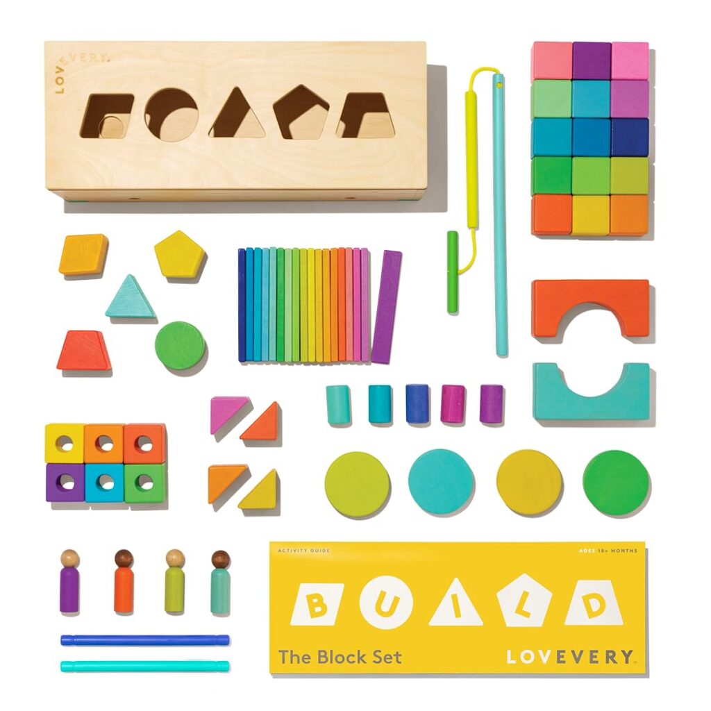 LOVEVERY Wooden Block Set (70 Pieces)