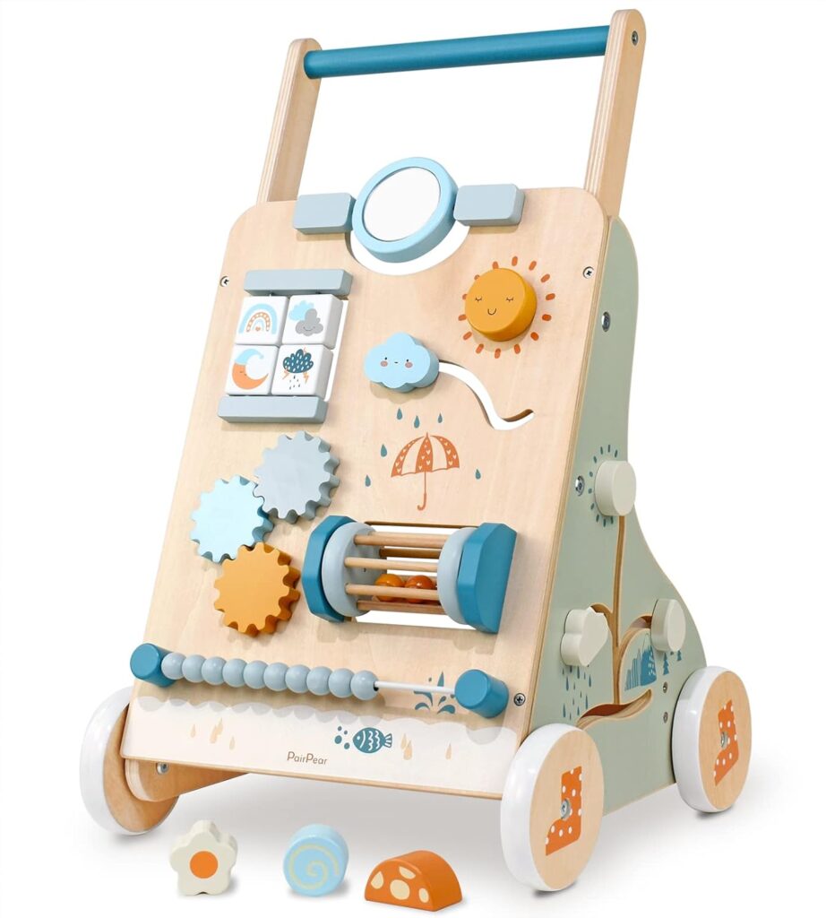 PairPear Toddler Push Walker & Shape Sorter