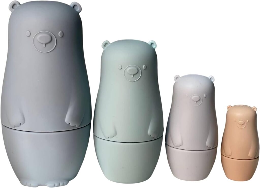 Silicone Bear Nesting Dolls Set for Kids